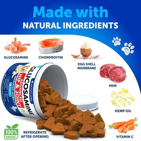 Glucosamine for Dogs   Hip and Joint Supplement for Dogs with Arthritis   Chews